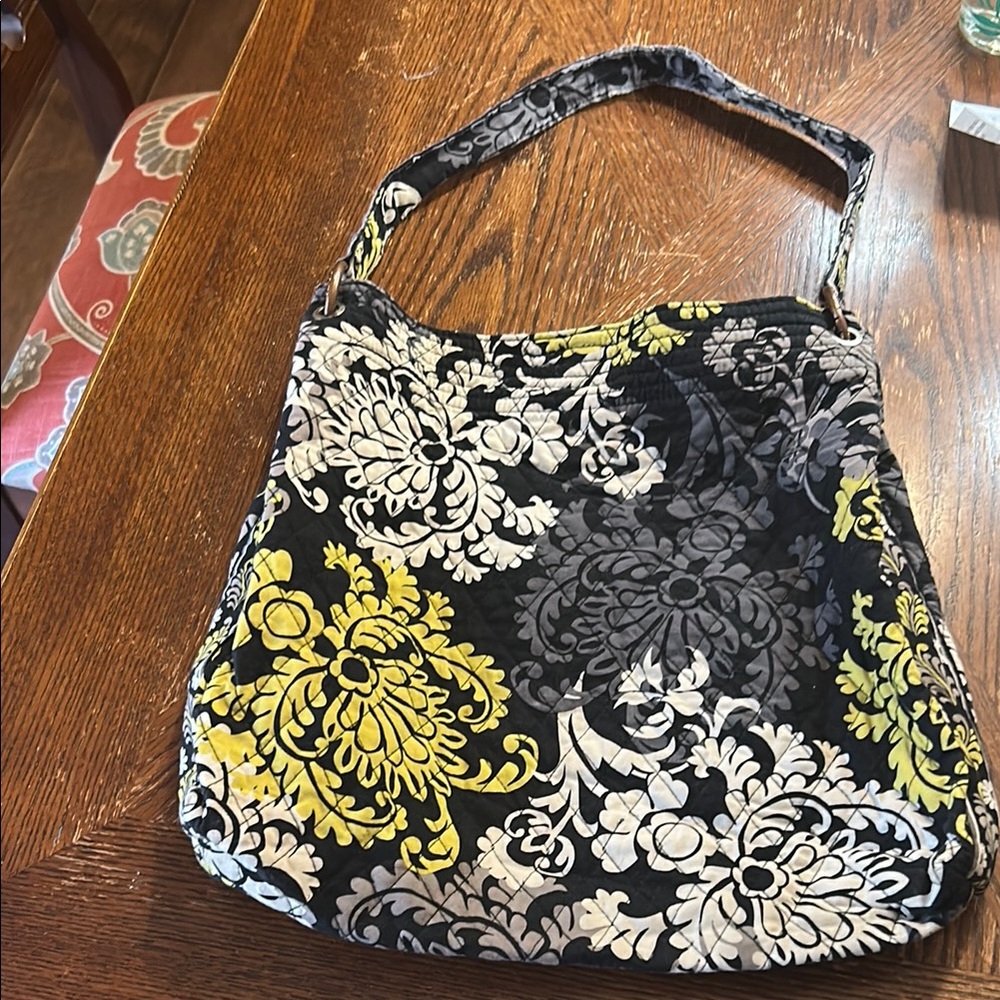 Floral Patterned Women's Bag - Black, Yellow, White